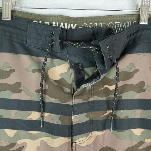 Old Navy California Board Shorts Mens 38x9 Camo Swimwear Beach Stretch - Picture 4 of 10